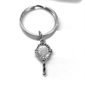 Miniature Tiny Cute Mirror Dollhouse Mirror Beautician Gift Charm Keychain